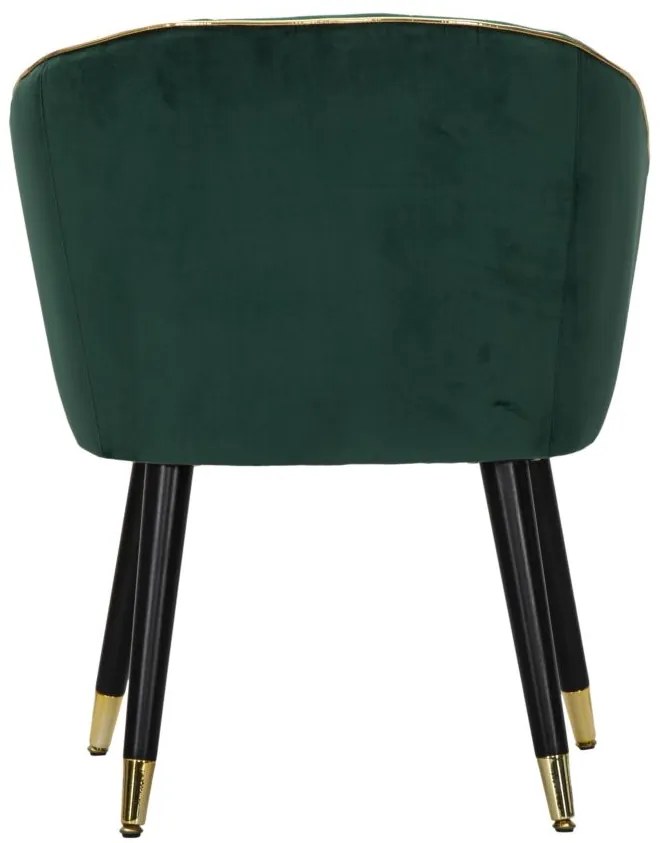 POLTRONA PARIS VERDE E DOURADA 62X58X78 CM