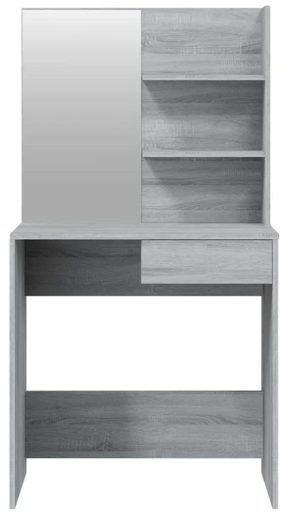Conjunto toucador 74,5x40x141 cm cor sonoma cinzento