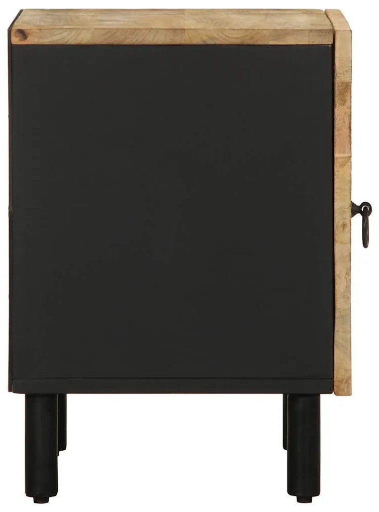 Mesa de cabeceira 2 pcs 40x33,5x46 cm mangueira áspera maciça
