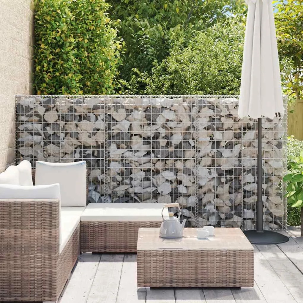 Muro gabião com tampas aço galvanizado 300x50x150 cm