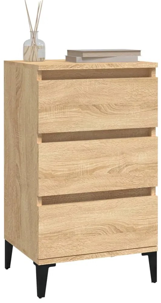 Mesa de cabeceira 40x35x70 cm derivados madeira carvalho sonoma