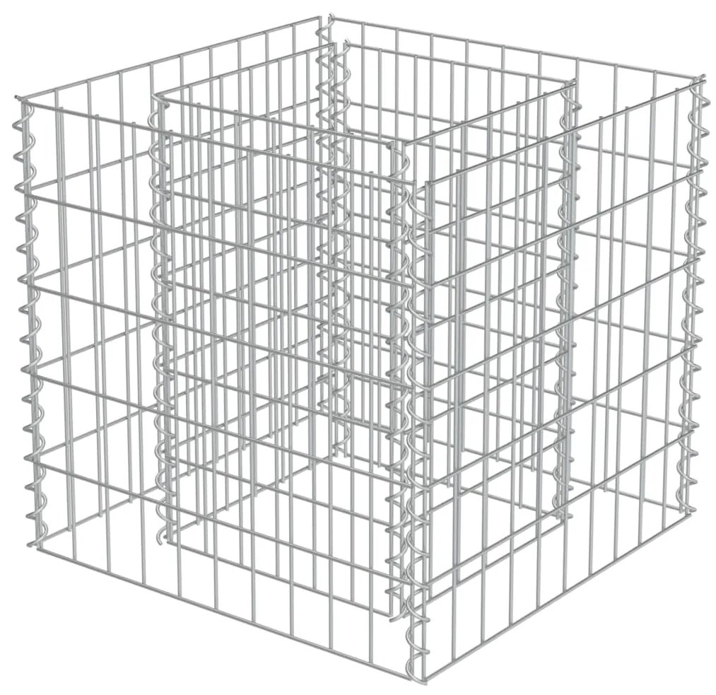 Canteiro elevado/cesto gabião 50x50x50 cm aço galvanizado