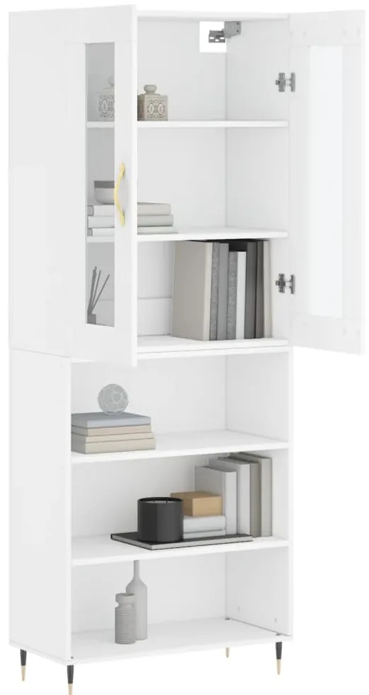Armário alto 69,5x34x180 cm derivados de madeira branco