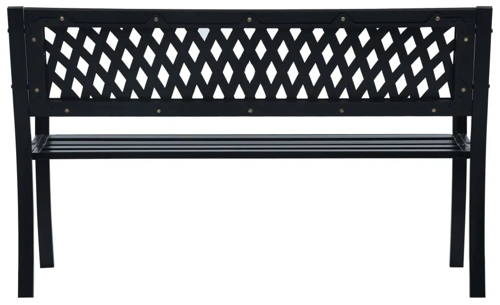 Banco jardim 125 cm aço preto