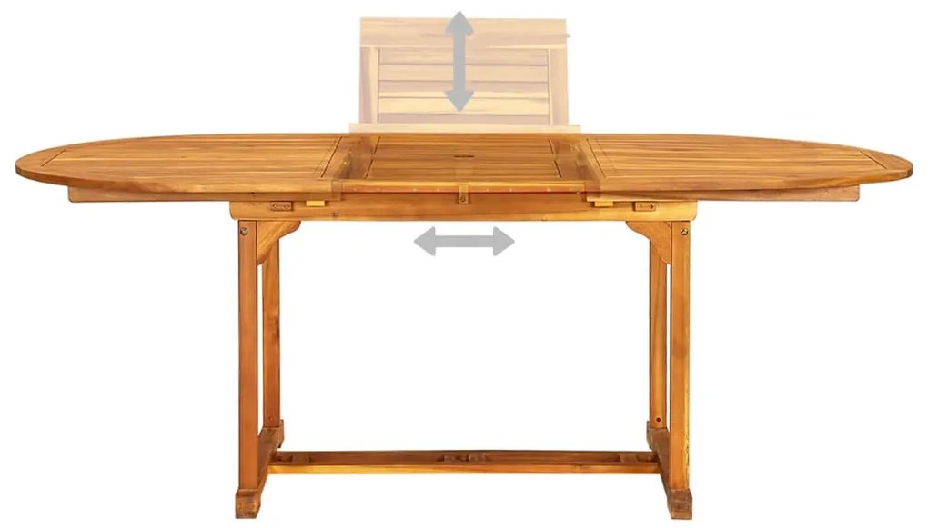 7 pcs conjunto de jantar de exterior madeira acácia maciça