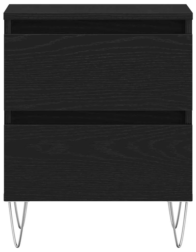 Conjunto de Mesas de Cabeceira 2 pcs Carvalho Preto 40x35x50 cm Madeir