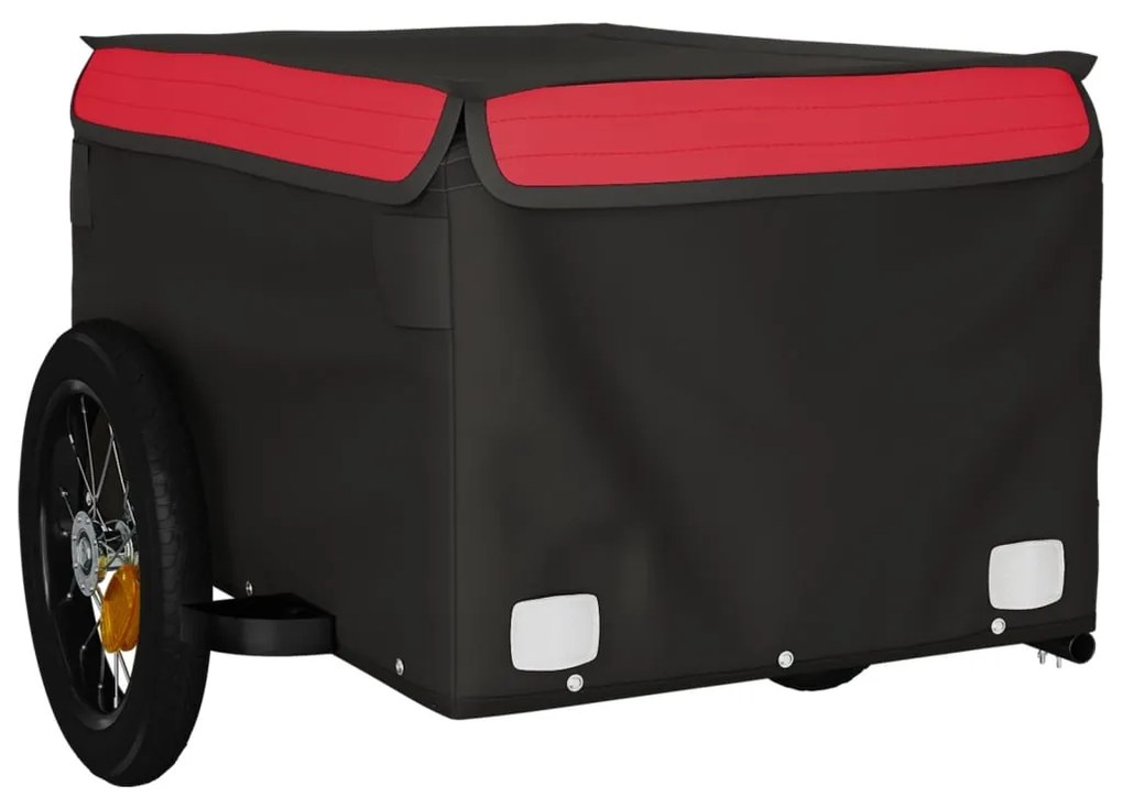 Reboque para bicicleta 30 kg ferro preto e vermelho