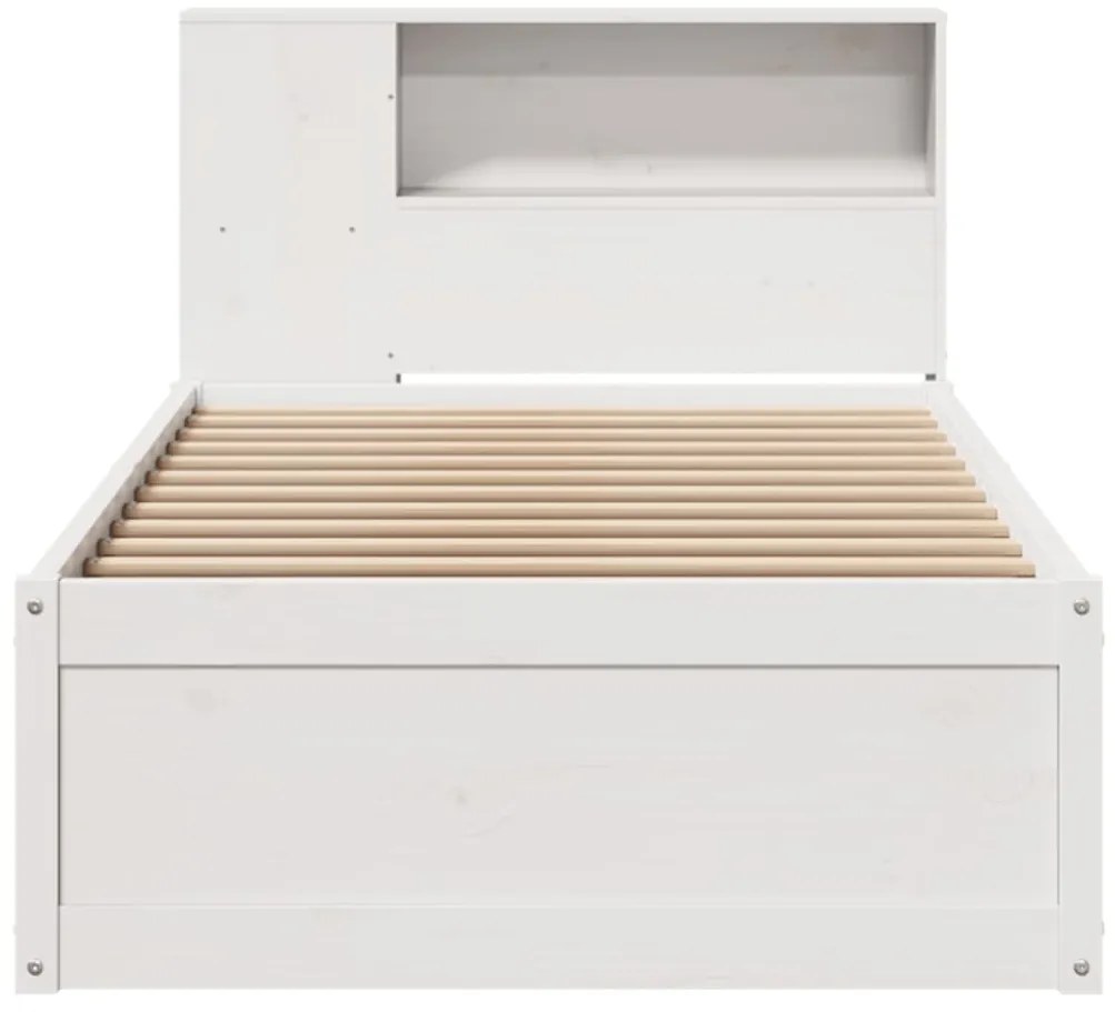 Cama sem colchão 90x190 cm madeira de pinho maciça branco