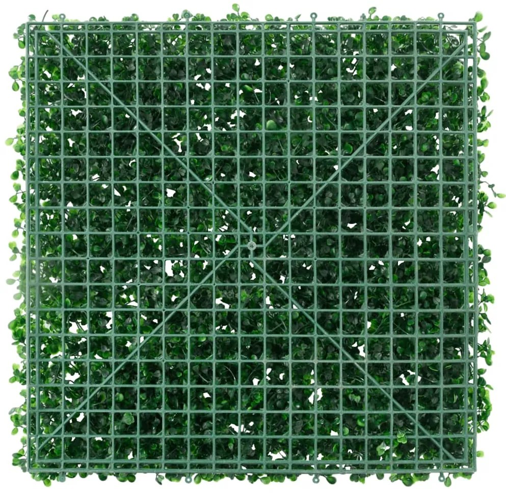 Vedação de arbusto artificial 24 pcs 50x50 cm verde