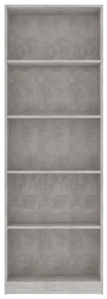 Estante 5 prateleiras 60x24x175 derivados madeira cinza cimento