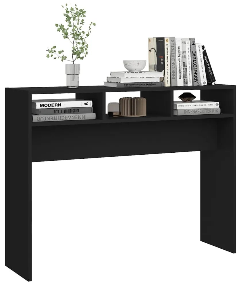 Mesa consola 105x30x80 cm derivados de madeira preto