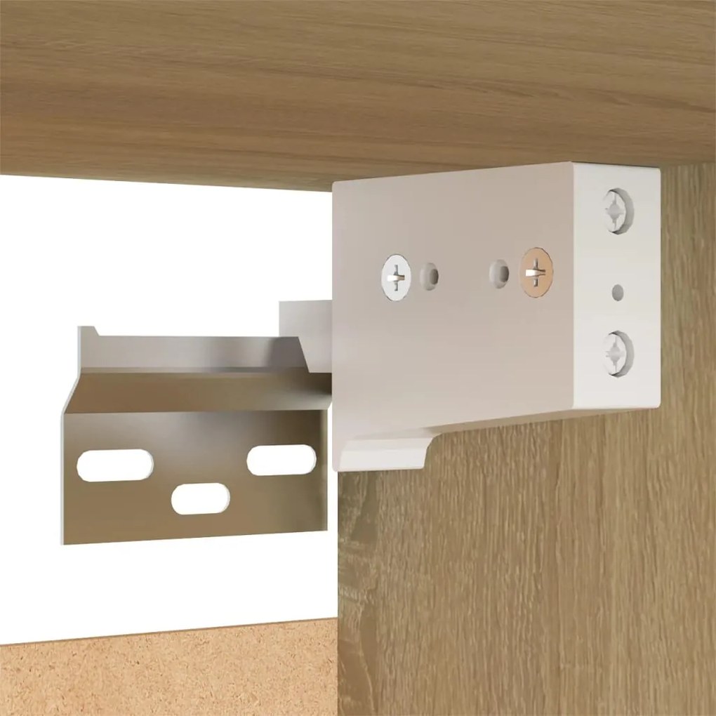 7 pcs conjunto móveis de TV derivados madeira carvalho sonoma