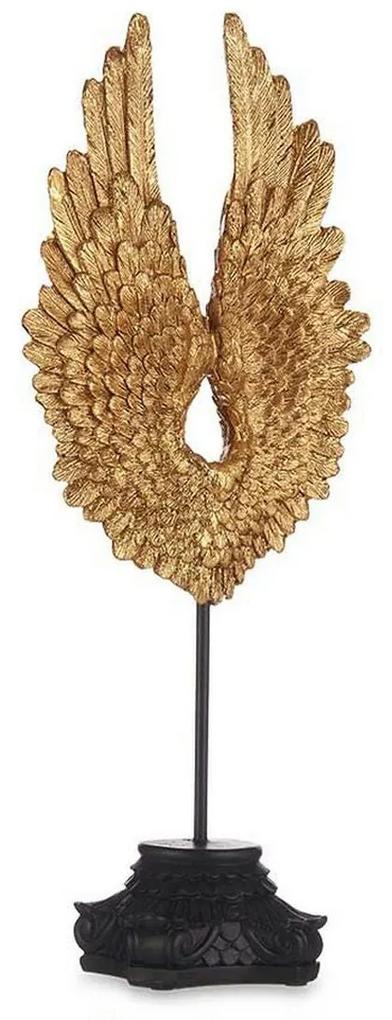 Figura Decorativa Dourado Asas de Anjo poliresina (10 x 43 x 17,5 cm)