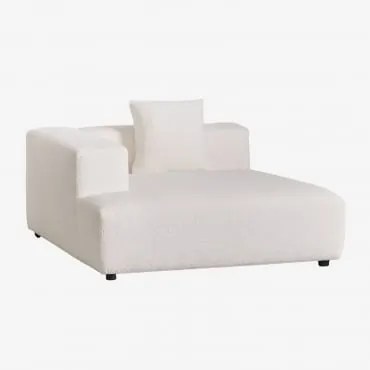 Módulo Chaise Longue Esquerdo Com Almofada Para Sofá Modular Bruna Caracóis Blanco - Sklum