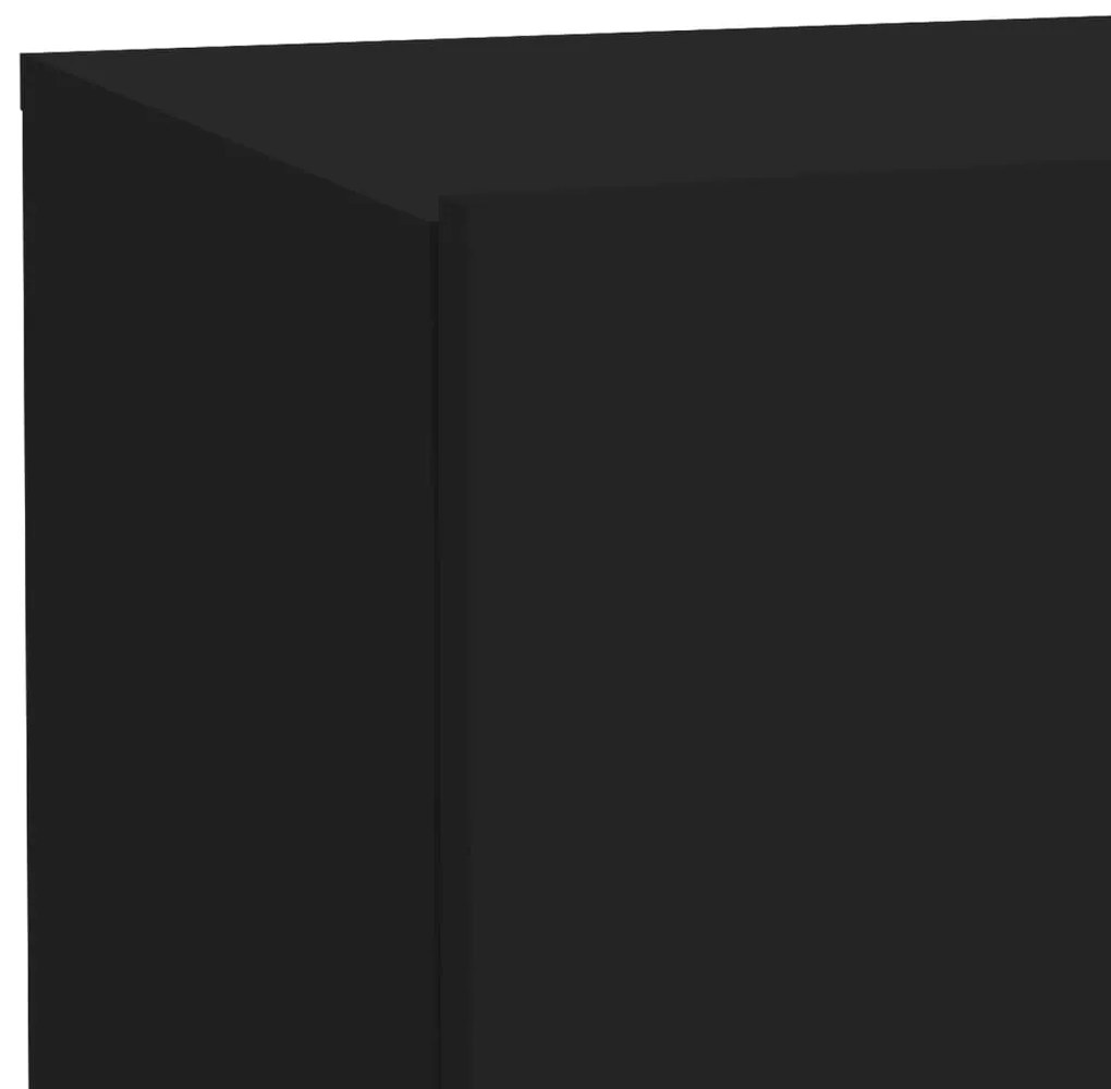 Mesa de cabeceira com luzes LED 70x36x40,5 cm preto