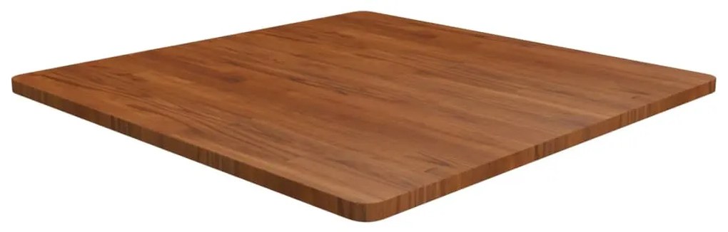 vidaXL Tampo mesa quadrado 90x90x2,5 carvalho tratado castanho-escuro