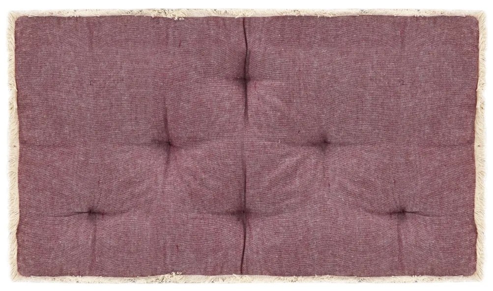 vidaXL Almofadão para sofá de paletes 73x40x7 cm bordô