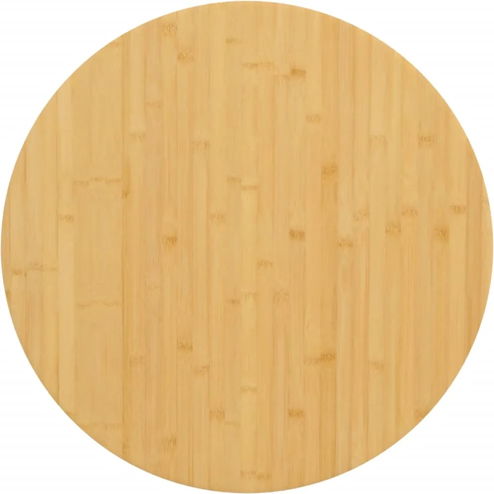 vidaXL Tampo de mesa Ø80x4 cm bambu