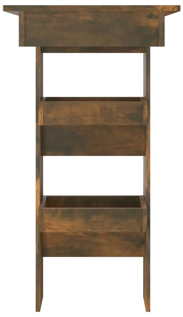 Mesa bar parede 102x45x103,5cm derivado madeira carvalho fumado