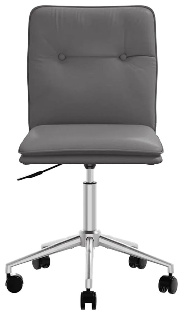 Cadeiras de jantar 4 pcs couro artificial cinzento