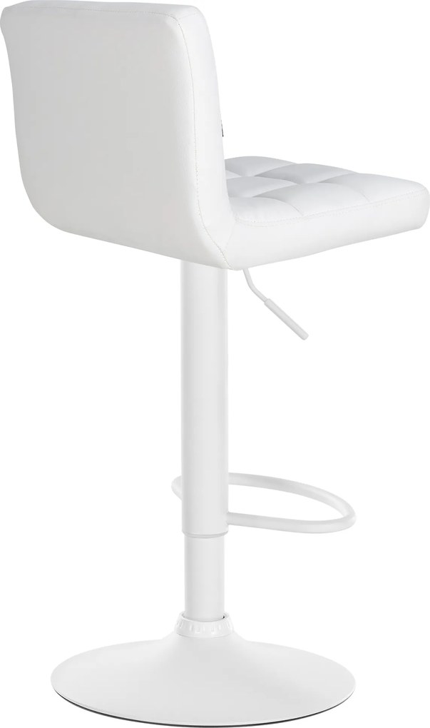 Conjunto de 2 bancos de bar Feni em couro sintético branco
