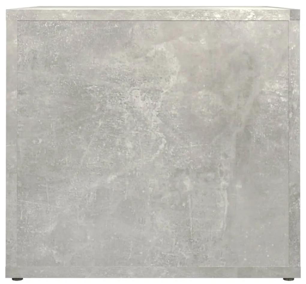 Mesa de cabeceira 41x40x36cm derivados madeira cinzento-cimento