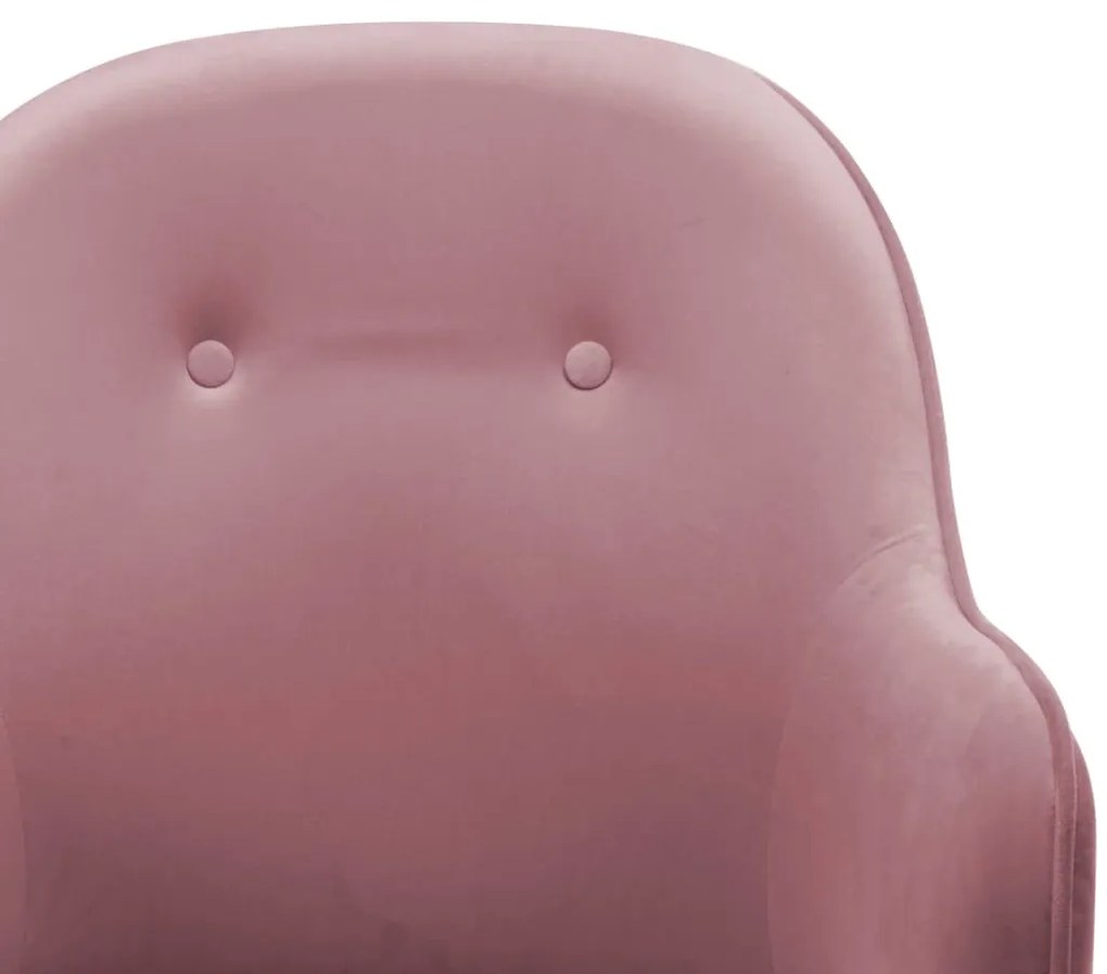 Cadeira de baloiço veludo rosa