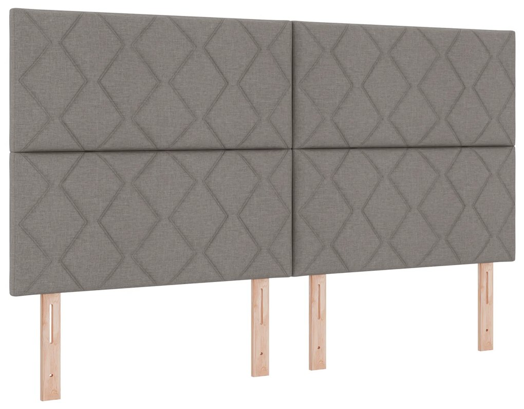 Cabeceira Design Blocos Geométricos Taupe 180 cm Tecido