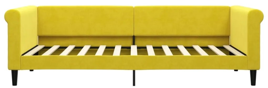 Sofá-cama 90x200 cm veludo amarelo