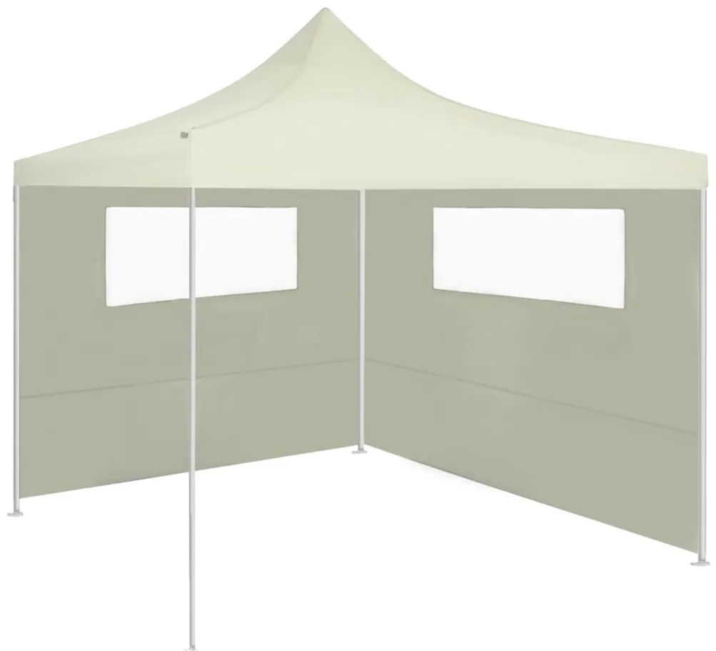 Paredes laterais para gazebo com janelas 2 pcs creme