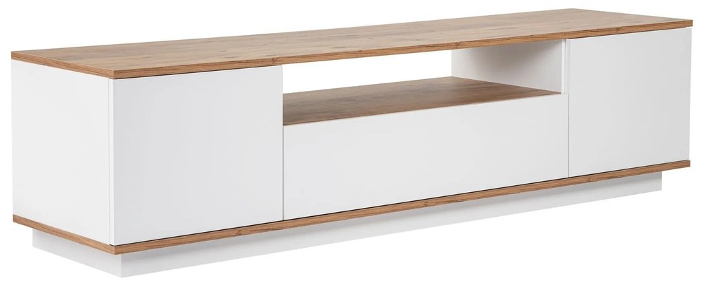Móvel de TV "Future" - 180x44,6x44,5 cm - Design Moderno - Branco e Pi