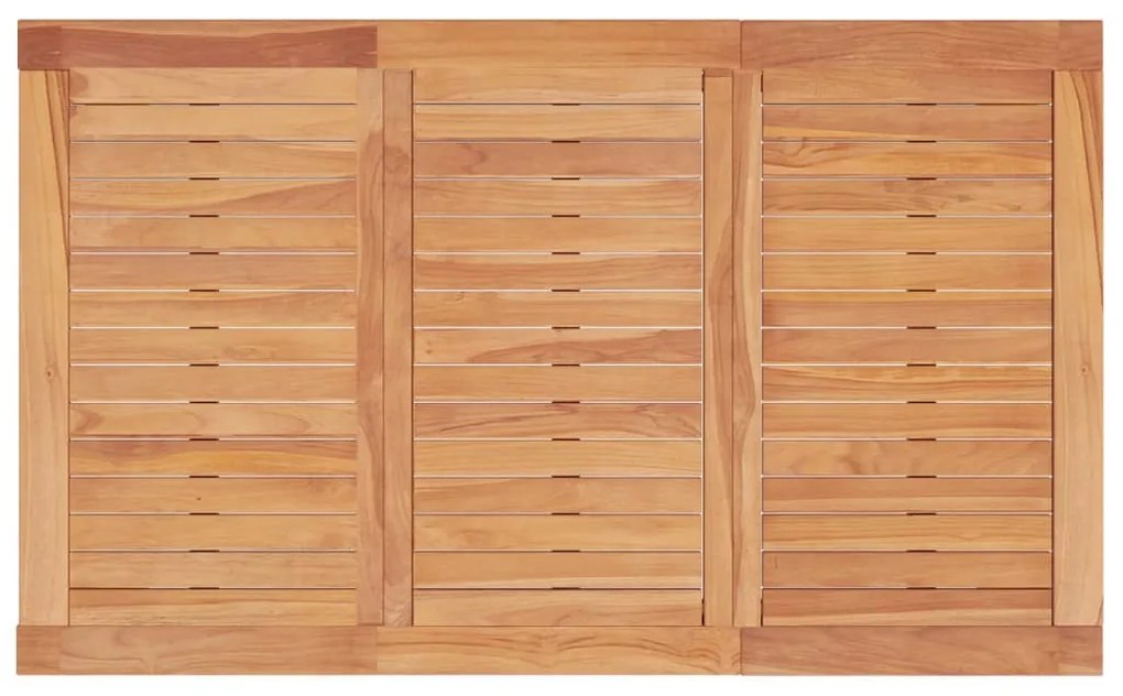 Mesa de jantar p/ jardim 150x90x75 cm madeira de teca maciça