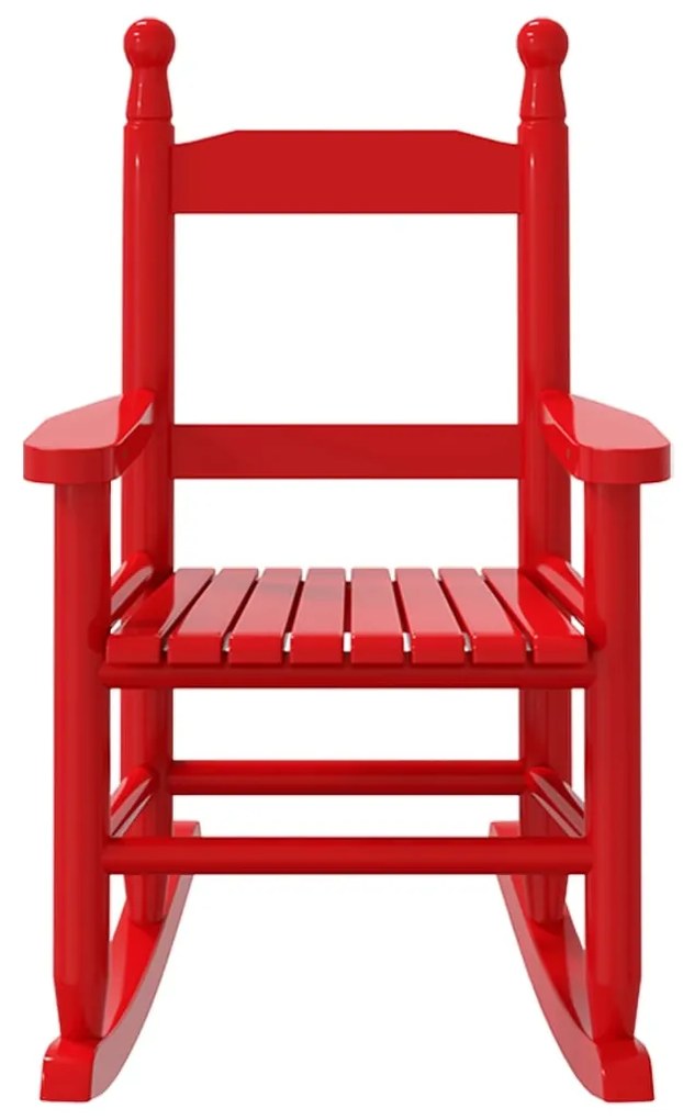 Cadeiras de baloiço infantis 2 pcs álamo maciço vermelho