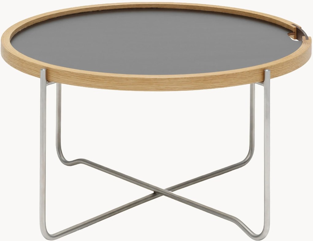 Mesa de centro redonda com tabuleiro reversível CH417