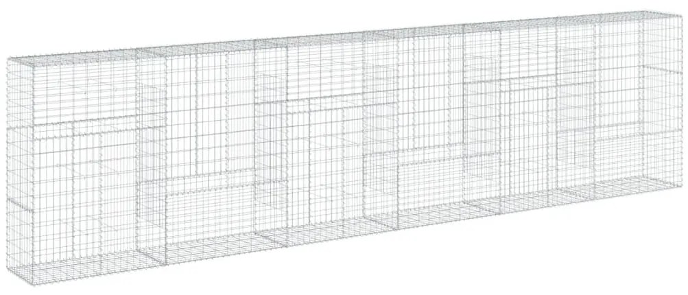 Cesto gabião com cobertura 600x50x150 cm ferro galvanizado