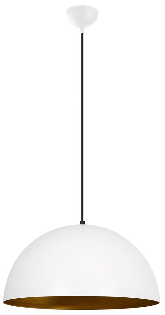 Candeeiro de Teto Sivani – Branco/Dourado – 50 cm x 121 cm