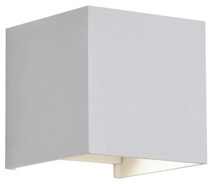 Cube Outdoor LED Wall Lamp IP54 2x5W 3000K White