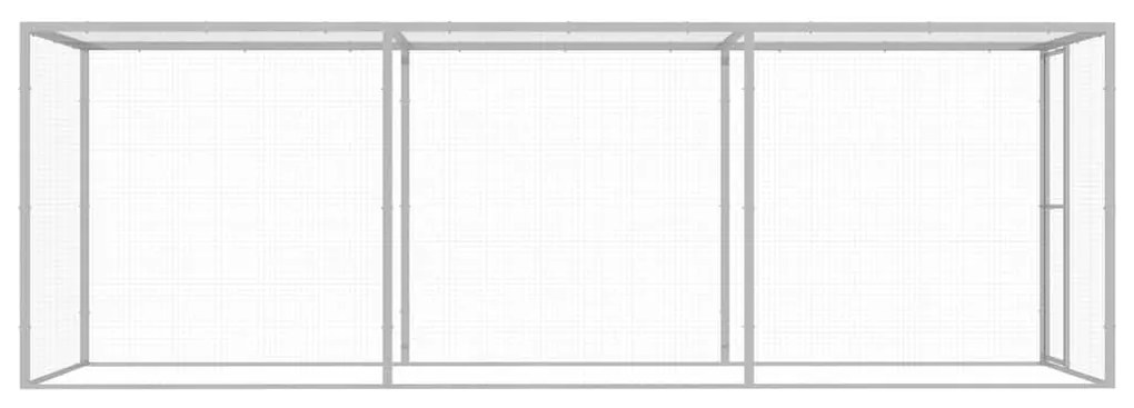 Jaula para gatos 4,5x1,5x1,5 m aço galvanizado