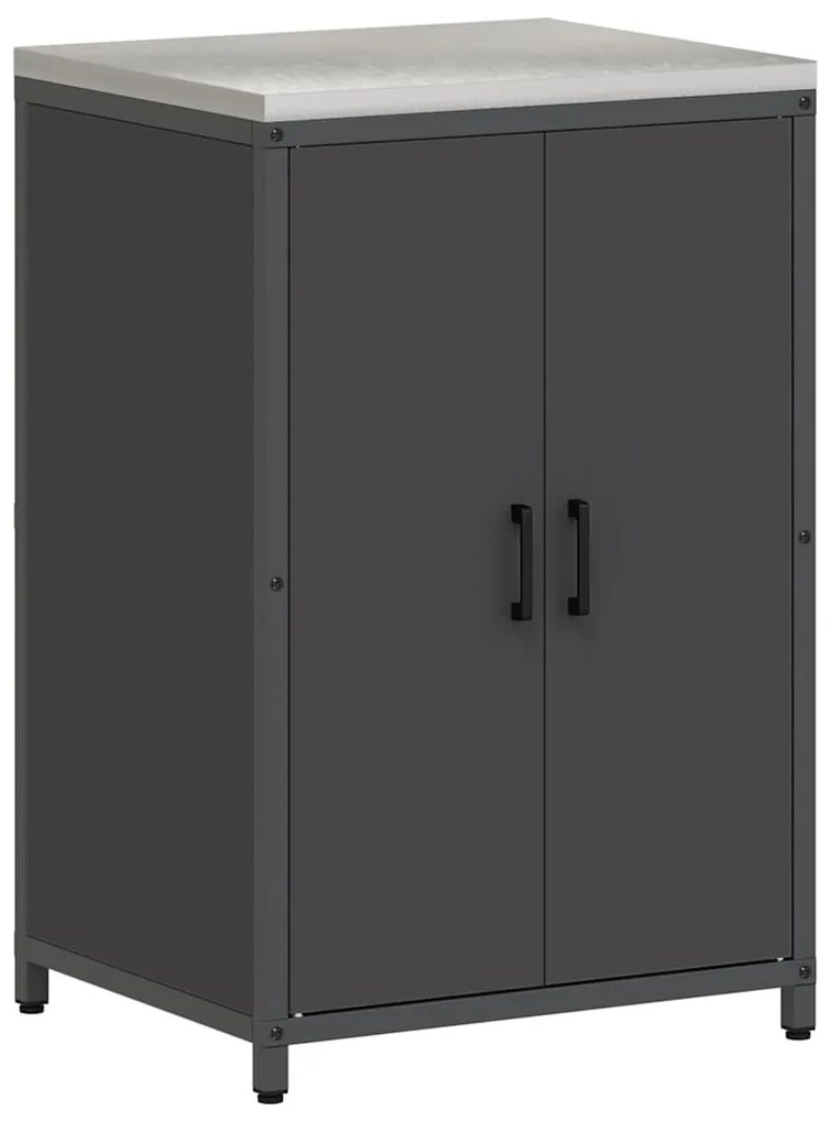 Conjunto de Armazenamento de Cozinha com prateleira 3 pcs Preto