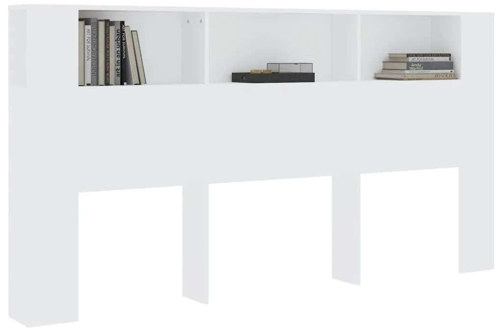 Armário de cabeceira 200x18,5x104,5 cm branco
