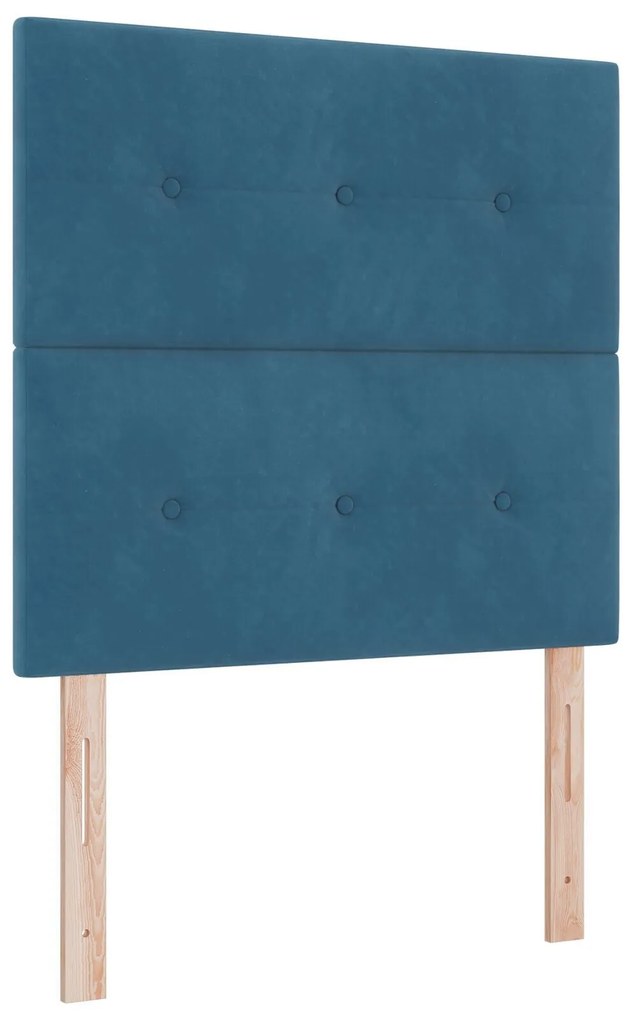 Estrutura de Cama vidaXL Azul Escuro 120x190 cm Veludo