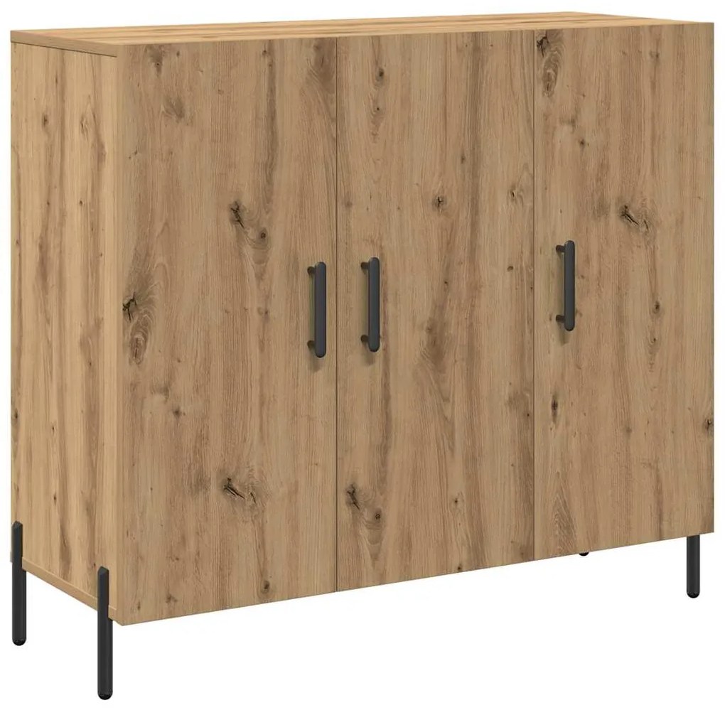 Buffet vidaXL Carvalho Artífice 90x34x80 cm Madeira de Engenharia