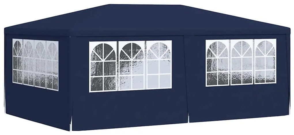 Tenda festas profissional c/ paredes laterais 4x6m 90g/m² azul