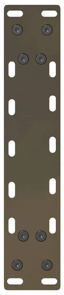 Pés para mesa de centro em aço natural, 2 peças, 30x(30-31) cm, aço