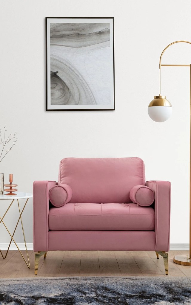**** Cadeira Wing Rome – Rosa Pó – 105x85x90 cm
**