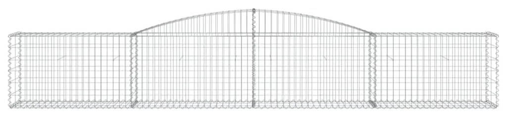 Cestos gabião arqueados 5 pcs 400x50x60/80 cm ferro galvanizado