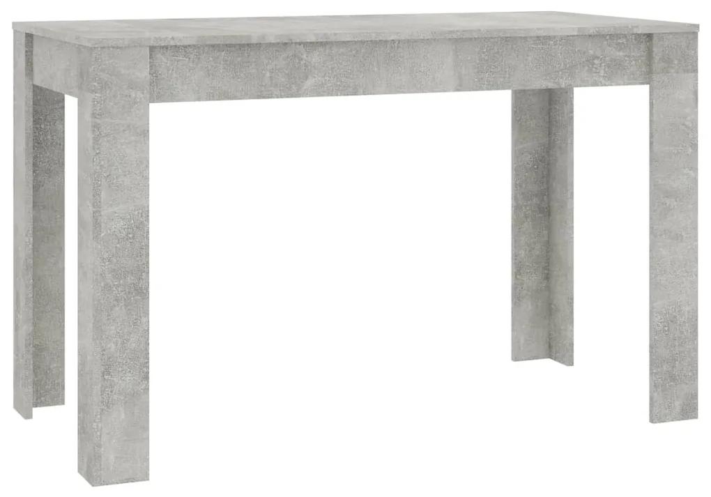 Mesa de jantar 120x60x76 cm contraplacado cinzento cimento