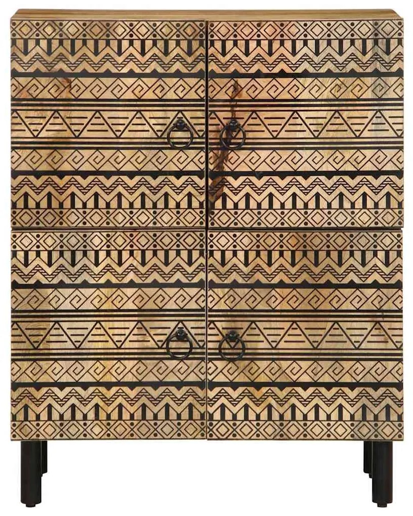 Aparador 60x33,5x75 cm madeira de mangueira áspera maciça