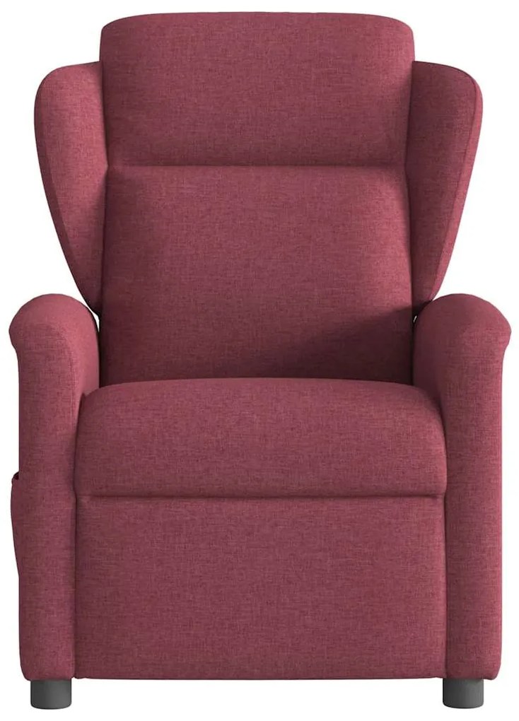 Poltrona de massagens reclinável tecido vermelho tinto