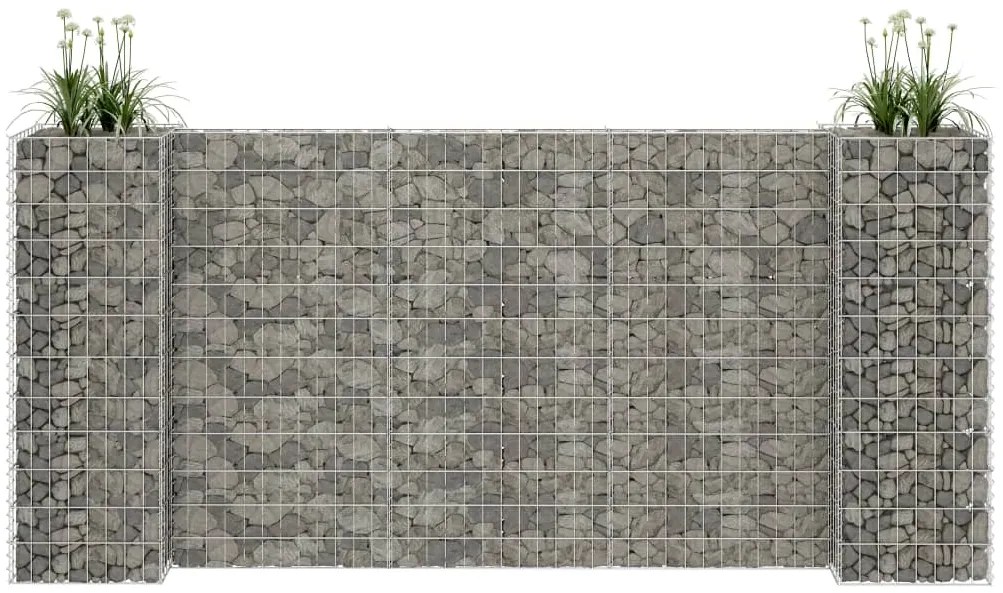 Gabião em forma de H fio de aço 260x40x120 cm